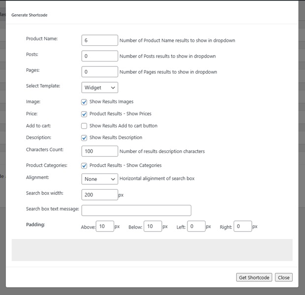 <p>Shortcode Generator</p>