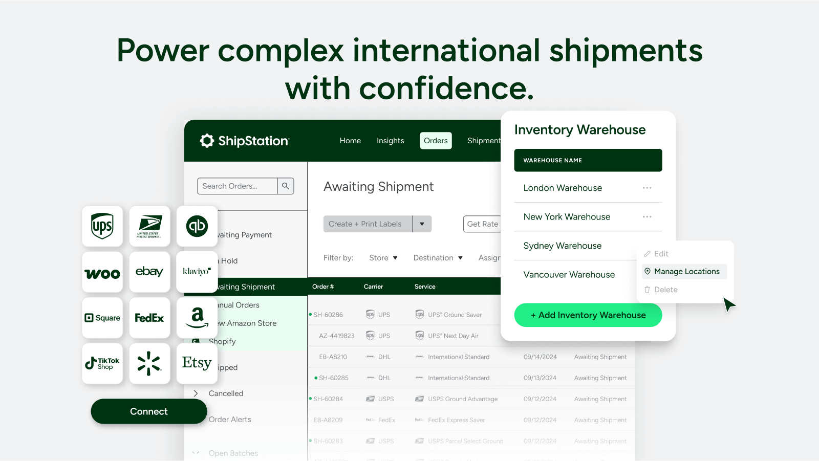 Power complex international shipments with confidence.