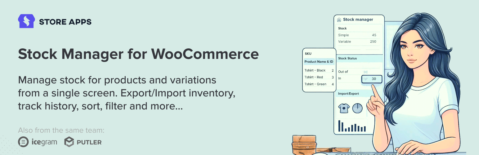 WordPress 外掛 Stock Manager for WooCommerce 的封面圖片。