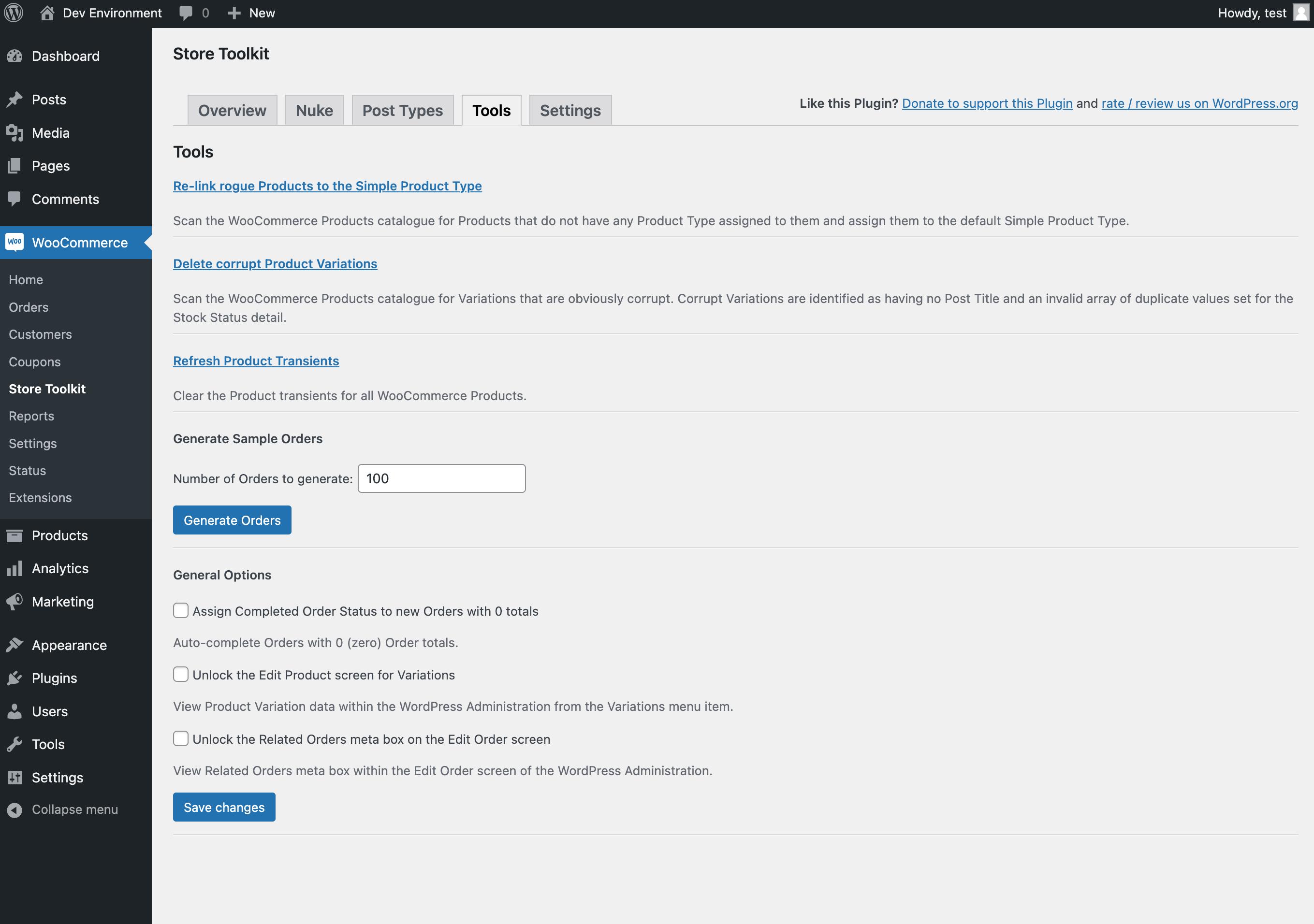 Additional 'nuke' options for WordPress details.