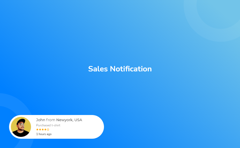 Sales notification