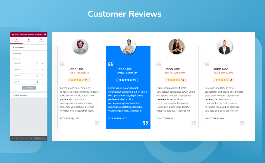 Customer reviews