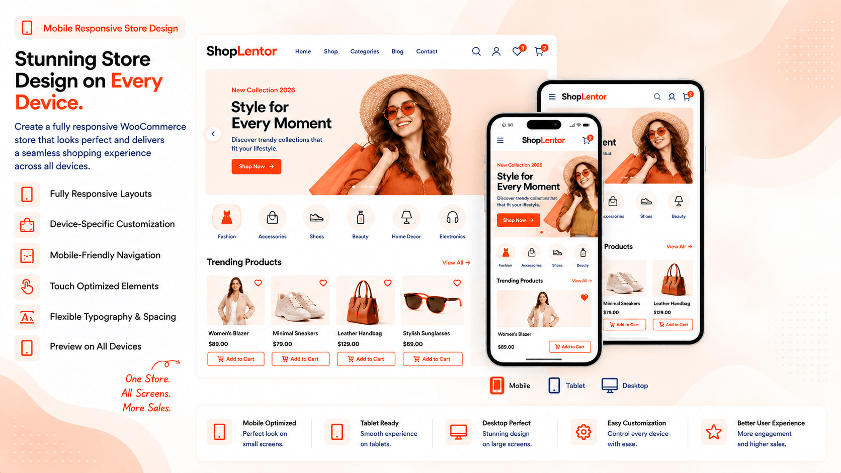 Deliver a smooth shopping experience across desktop, tablet, and mobile.