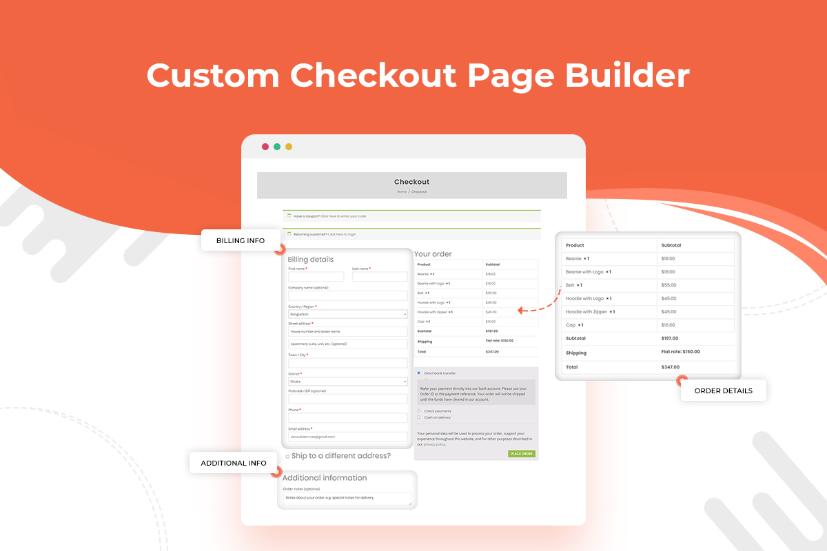 Custom Checkout Page Builder