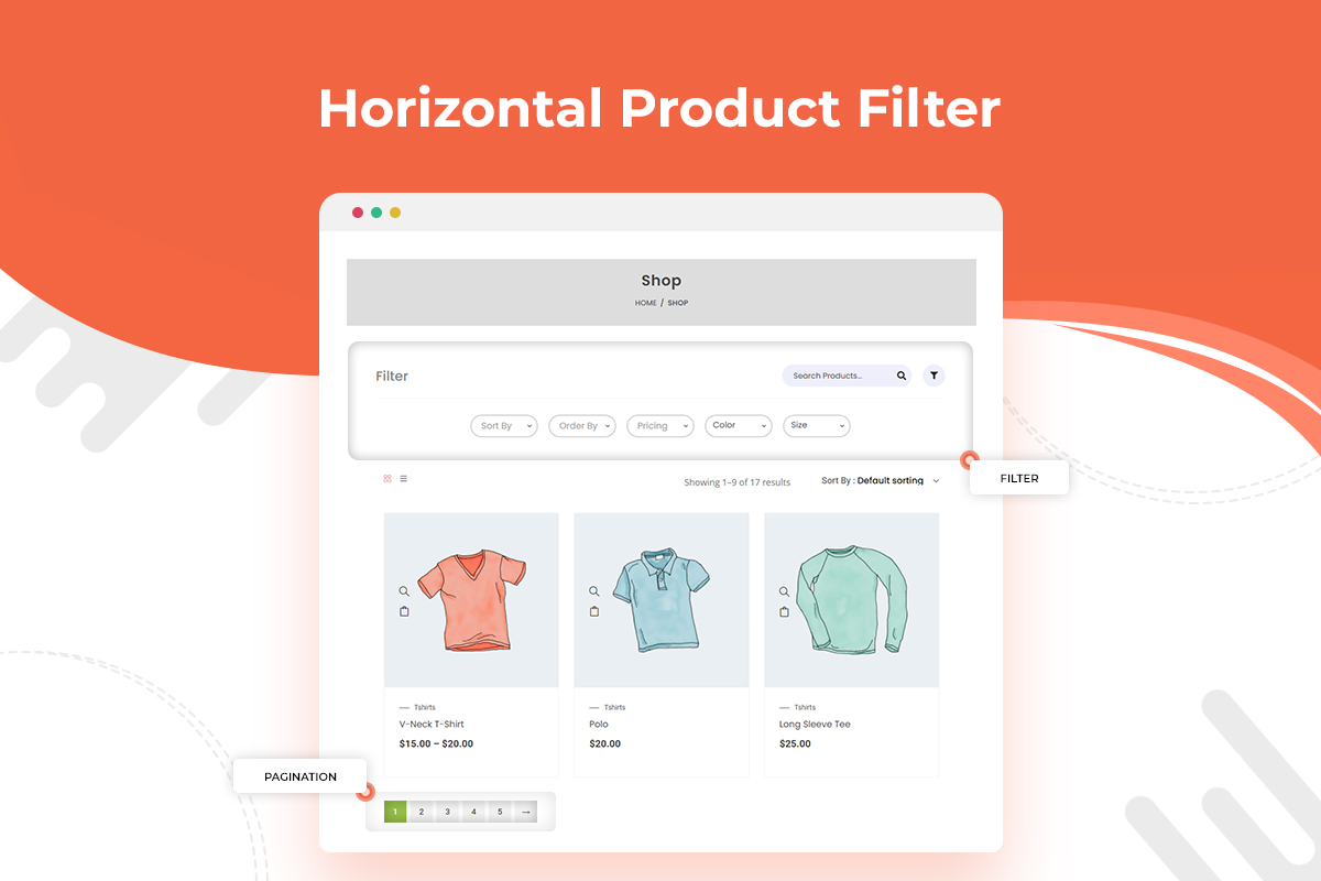 Horizontal Product Filter