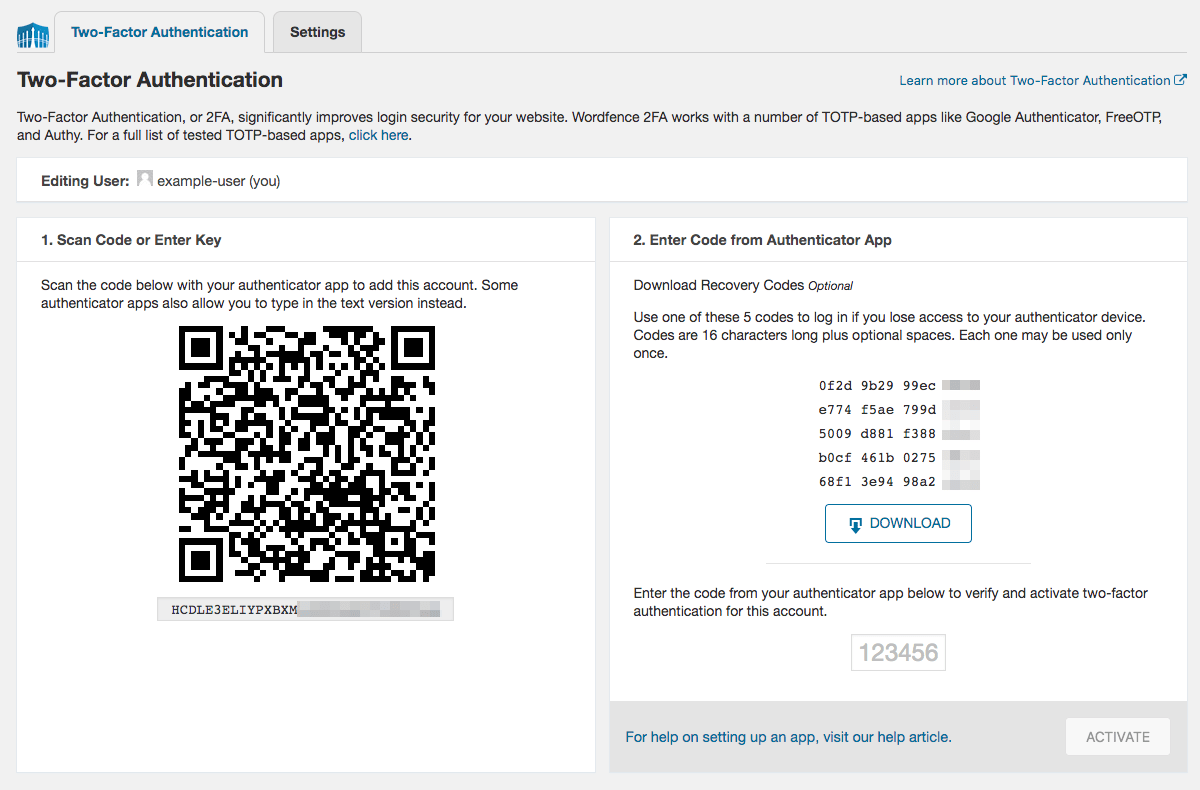 Wordfence Login Security