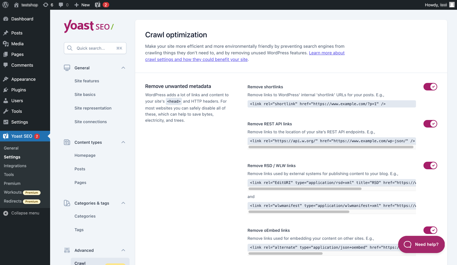 Yoast SEO Screenshot