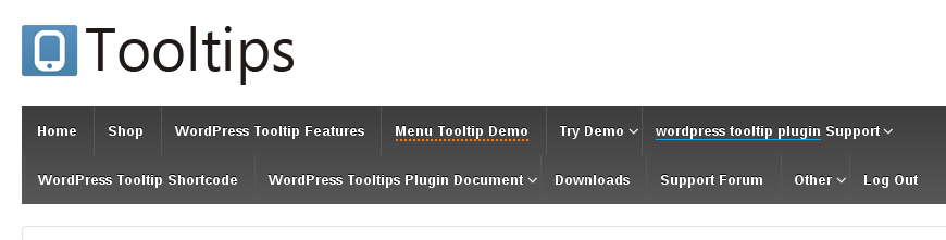 Menu Tooltips