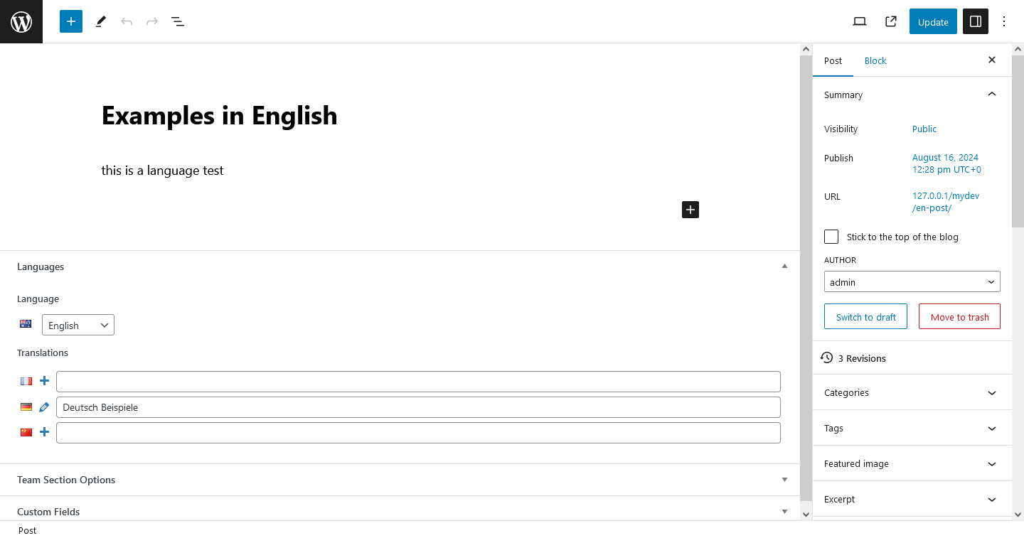 Tooltips support Gutenberg
