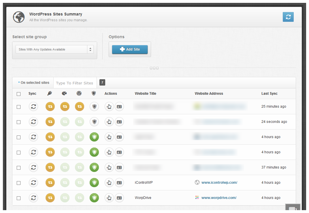 <p>Get a view of all your plugins and how each one is distributed across each site.</p>