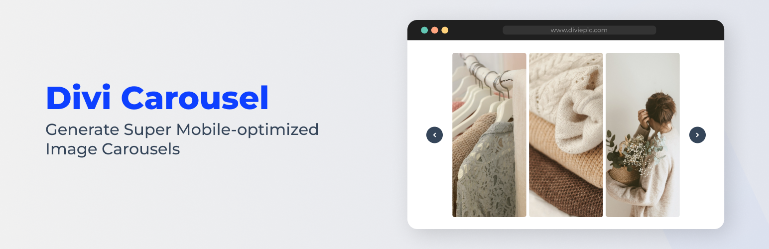 WordPress 外掛 Divi Carousel Maker 的封面圖片。