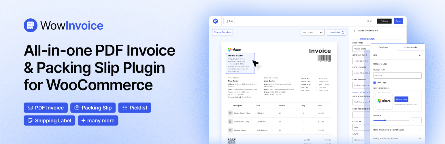 WowInvoice – PDF Invoices &amp; Packing Slips for WooCommerce