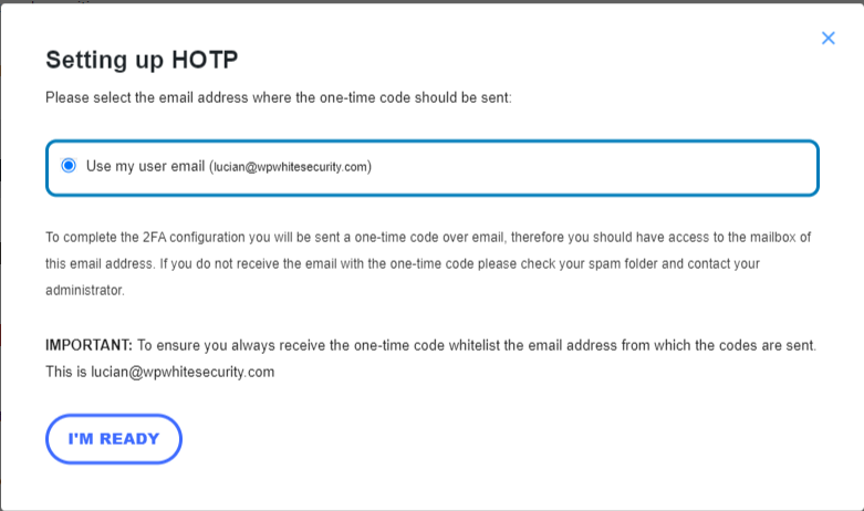 Users can also use one-time codes via email as a two-factor authentication method.