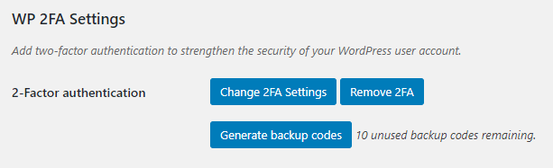 In the user profile users only have a few 2FA options, so it is not confusing for them and everything is self explanatory.