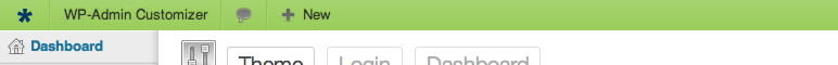A customized admin bar.