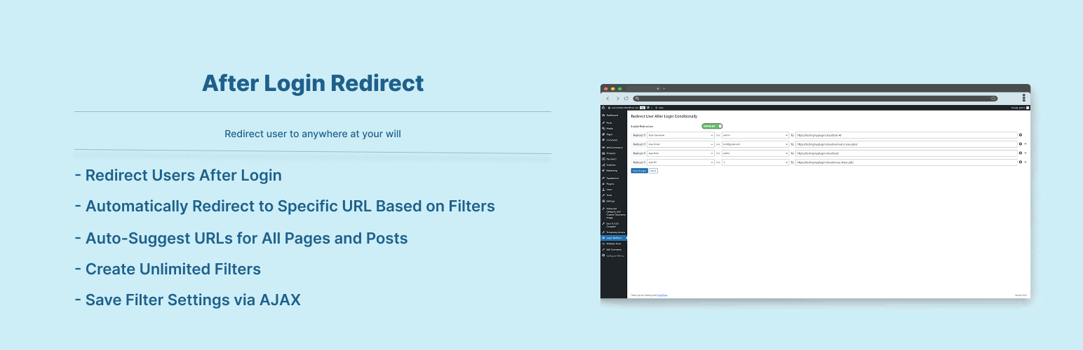 After Login Redirect