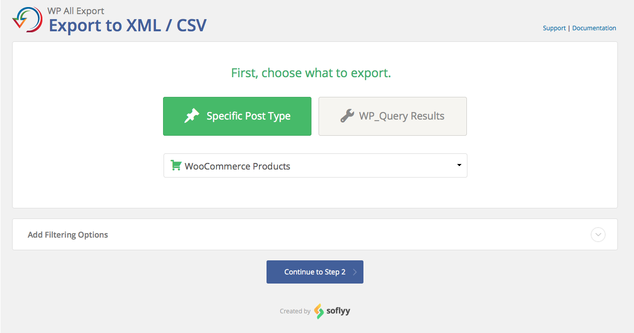 Export any WordPress data to XML/CSV