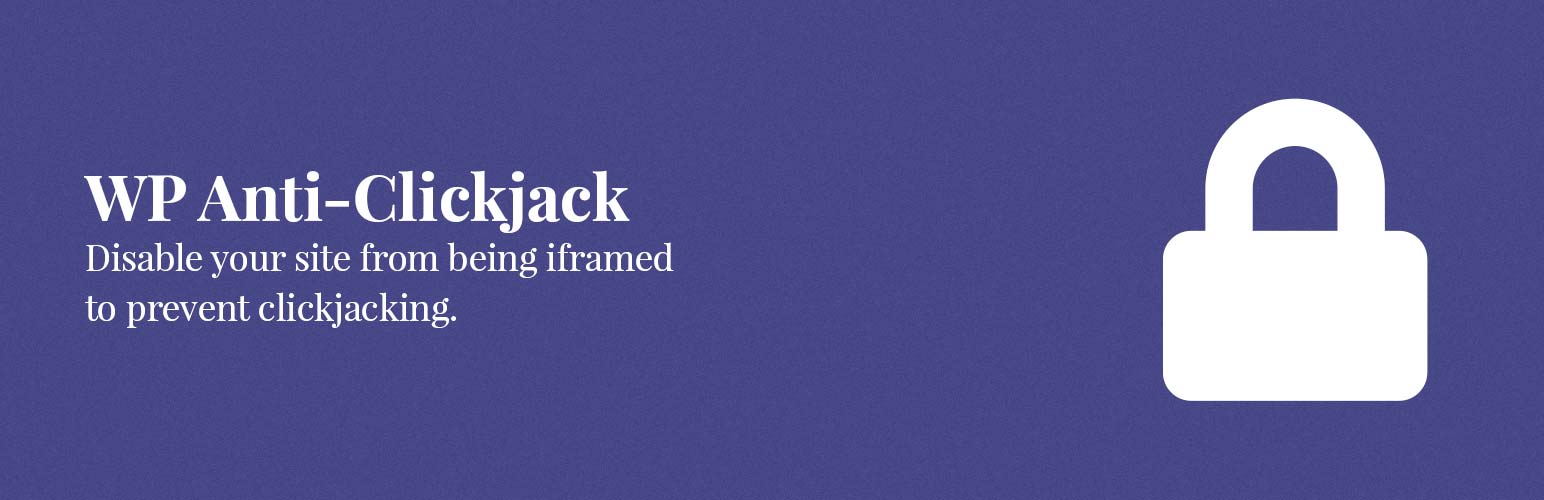 WordPress 外掛 WP Anti-Clickjack 的封面圖片。