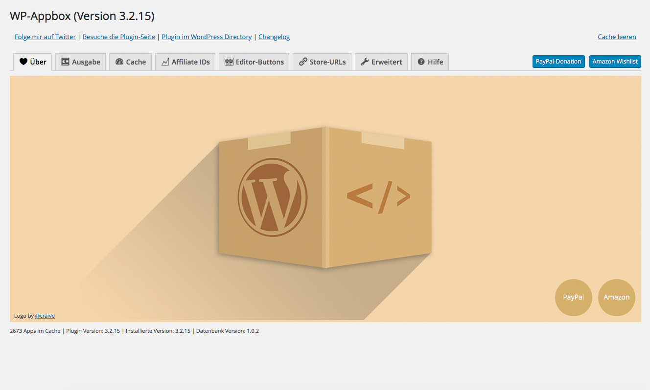 WP-Appbox settings: