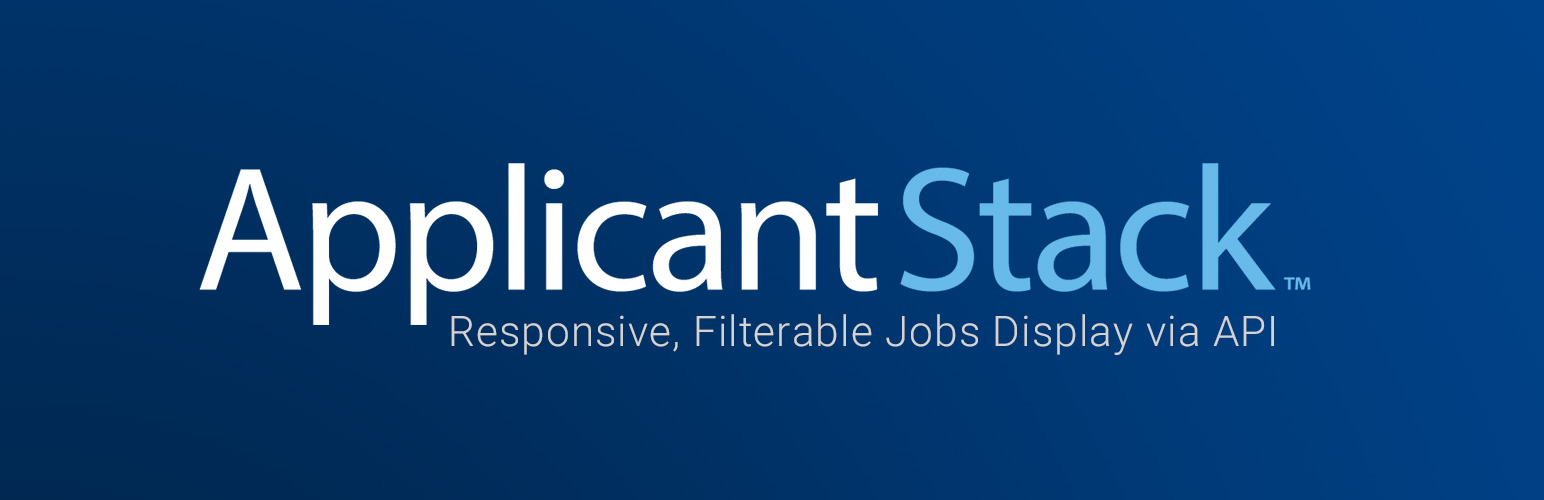 WP ApplicantStack Jobs Display