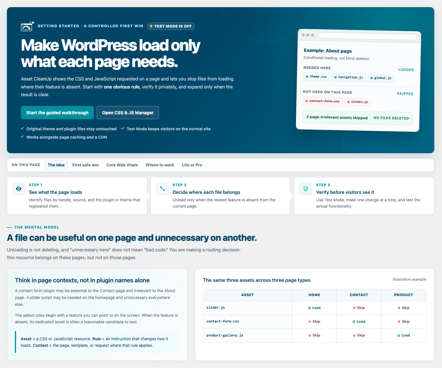Getting Started — follow a guided, safety-first workflow from Test Mode to your first optimization.