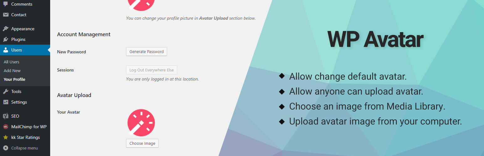 WordPress 外掛 WP Avatar 的封面圖片。