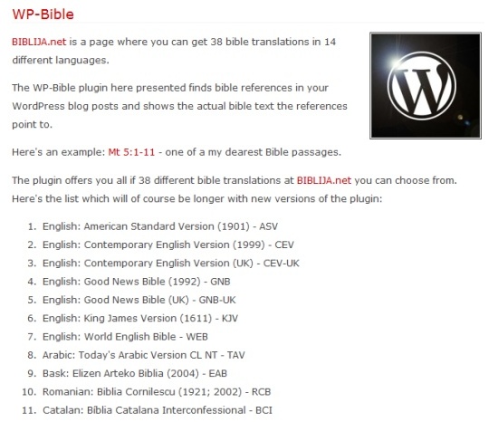 This screenshot shows the text with a reference to one biblical passage (Mt 5:1-11) and you can see it being linked.