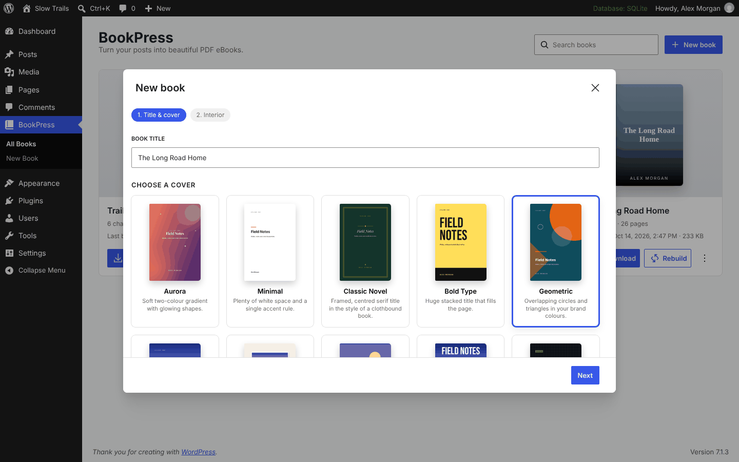 Start a new book from 12 cover designs.