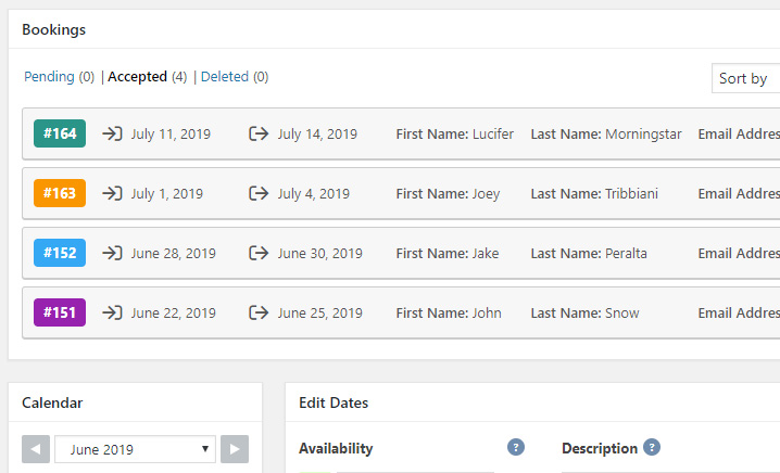 WP Booking System – Booking Calendar