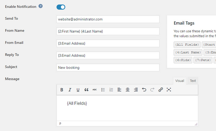 WP Booking System – Booking Calendar