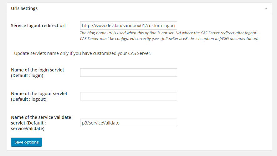 This is the URL settings.