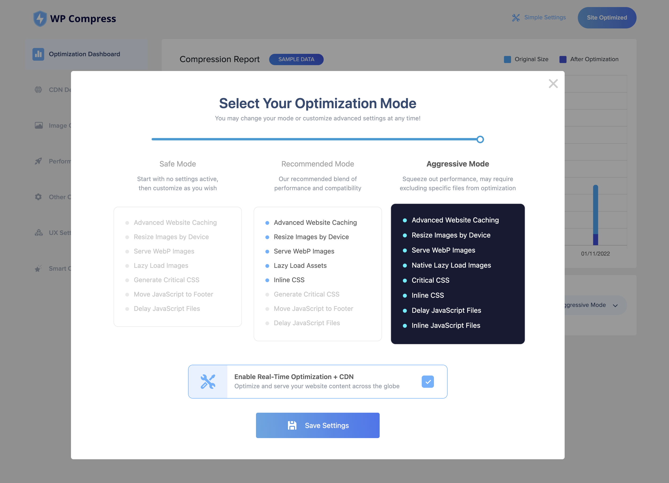 One-click optimization modes for instant performance.