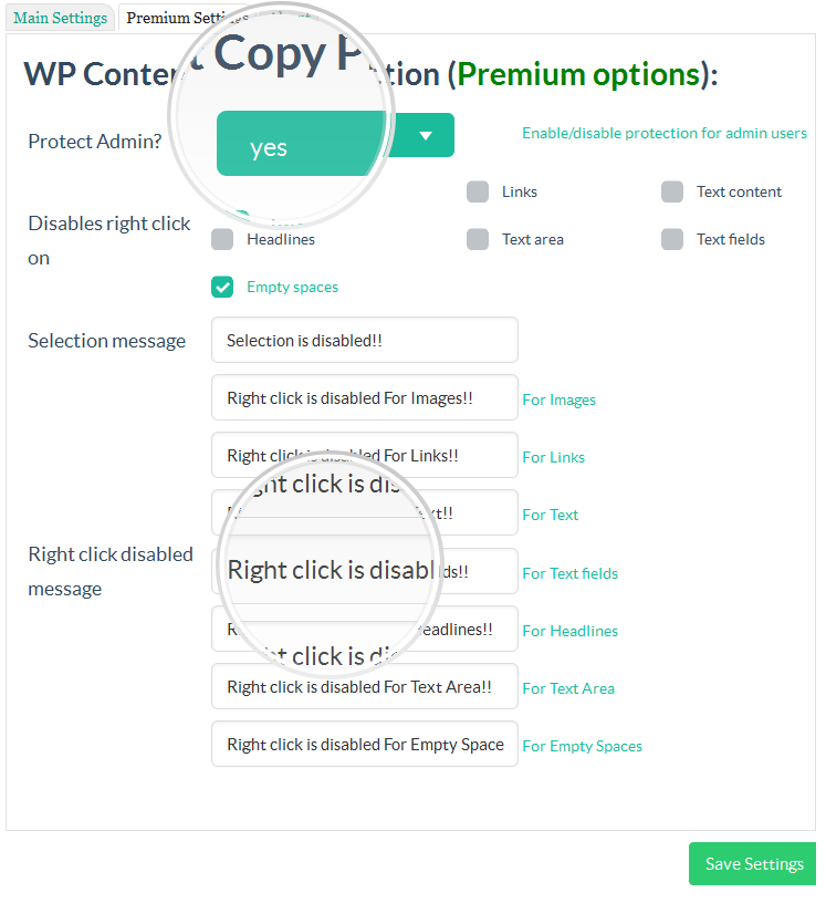 WP Content Copy Protection &amp; No Right Click