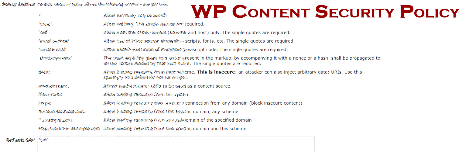 WP Content Security Plugin