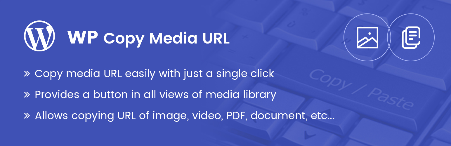 WordPress 外掛 WP Copy Media URL 的封面圖片。