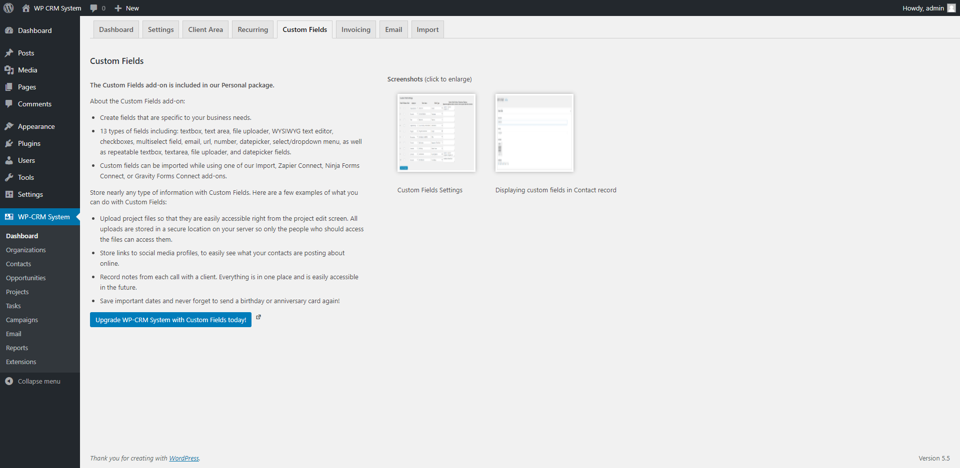 WordPress CRM Plugin – WP-CRM System