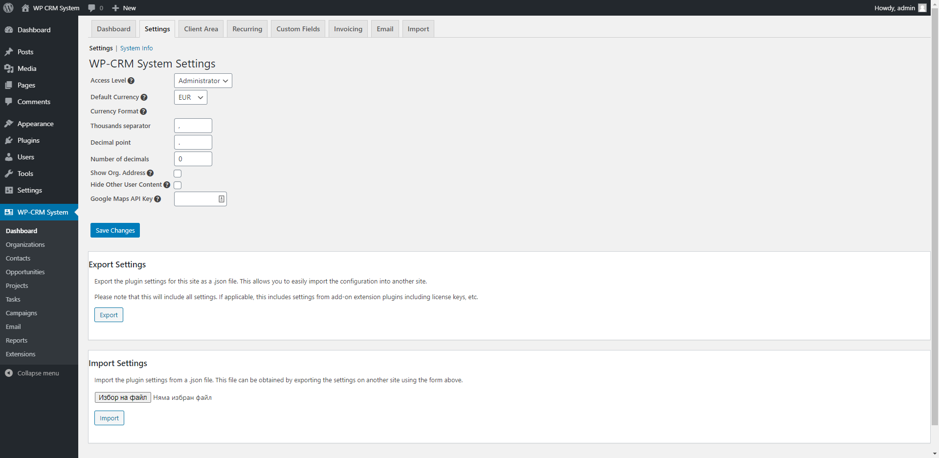WordPress CRM Plugin – WP-CRM System