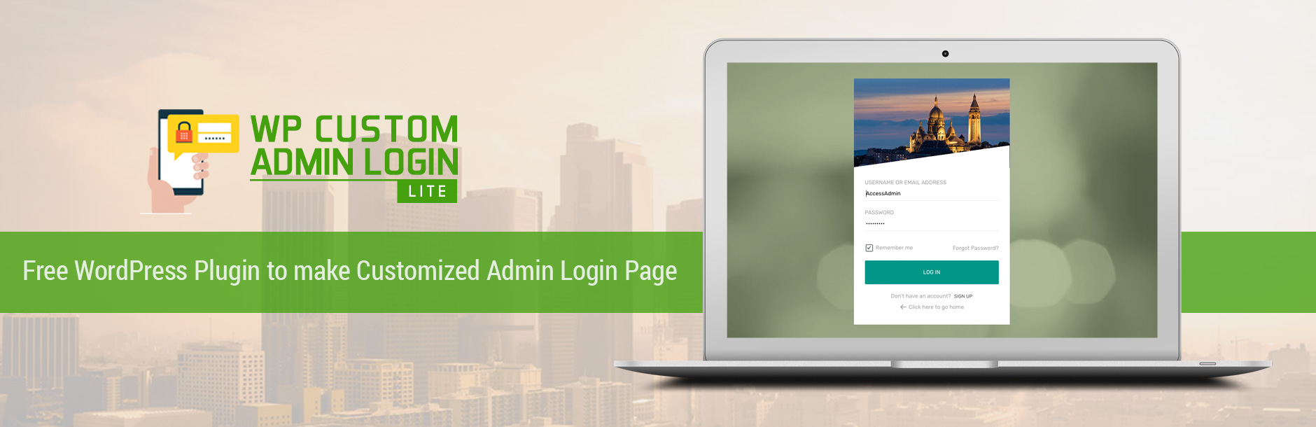 WP Custom Admin Login Lite – Free WordPress plugin to make a customized admin login page