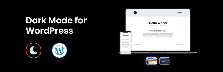 WP Dark Mode – WordPress Dark Mode Plugin for Improved Accessibility, Dark Theme, Night Mode, and Social Sharing