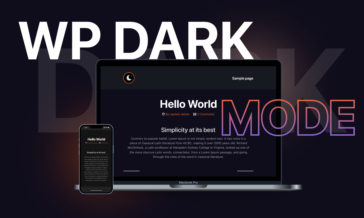 WP Dark Mode &#8211; WordPress Dark Mode Plugin for Improved Accessibility, Dark Theme, Night Mode, and Social Sharing