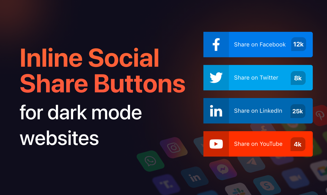 Inline Social Share buttons