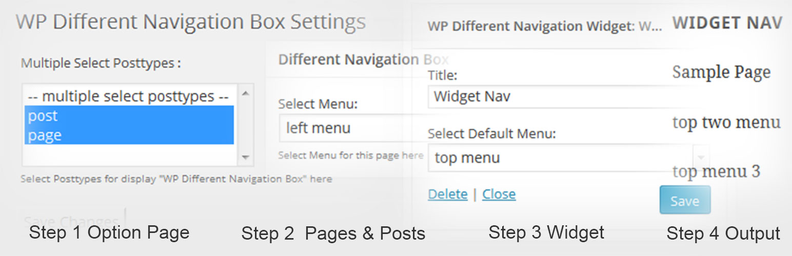 WP Different Navigation on Each Page And Post