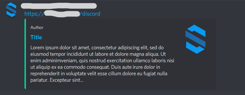 Image showing rich embed in Discord