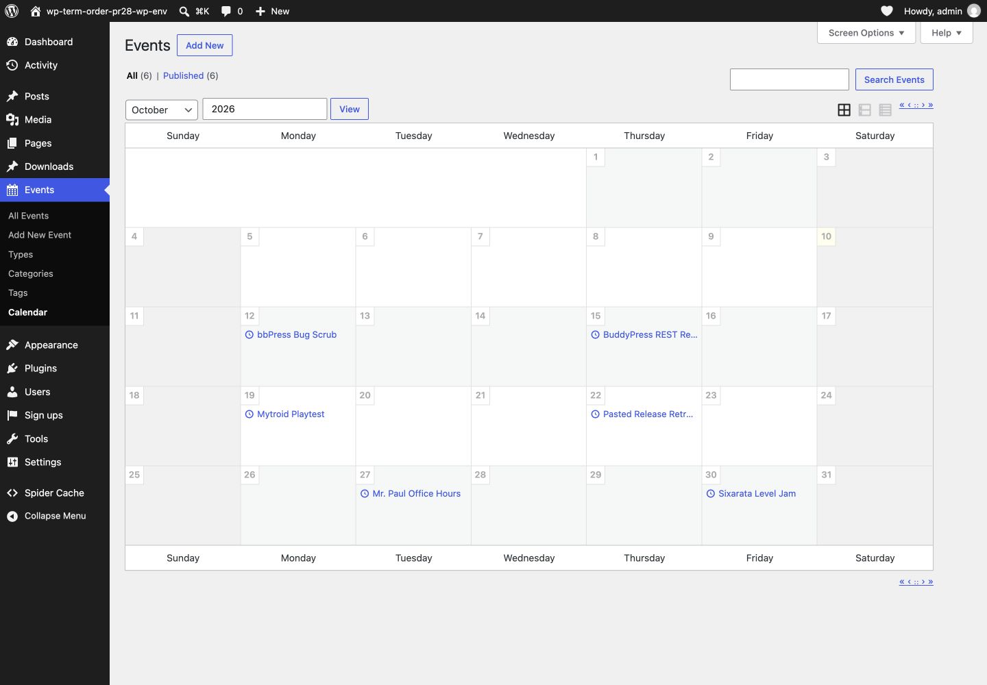 Month View