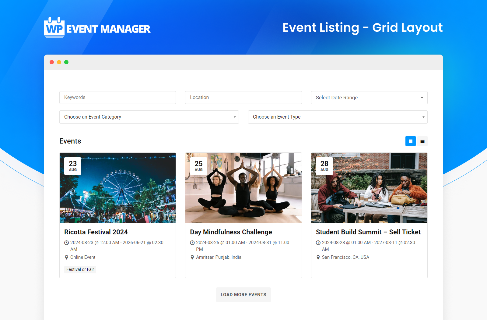 WP Event Manager