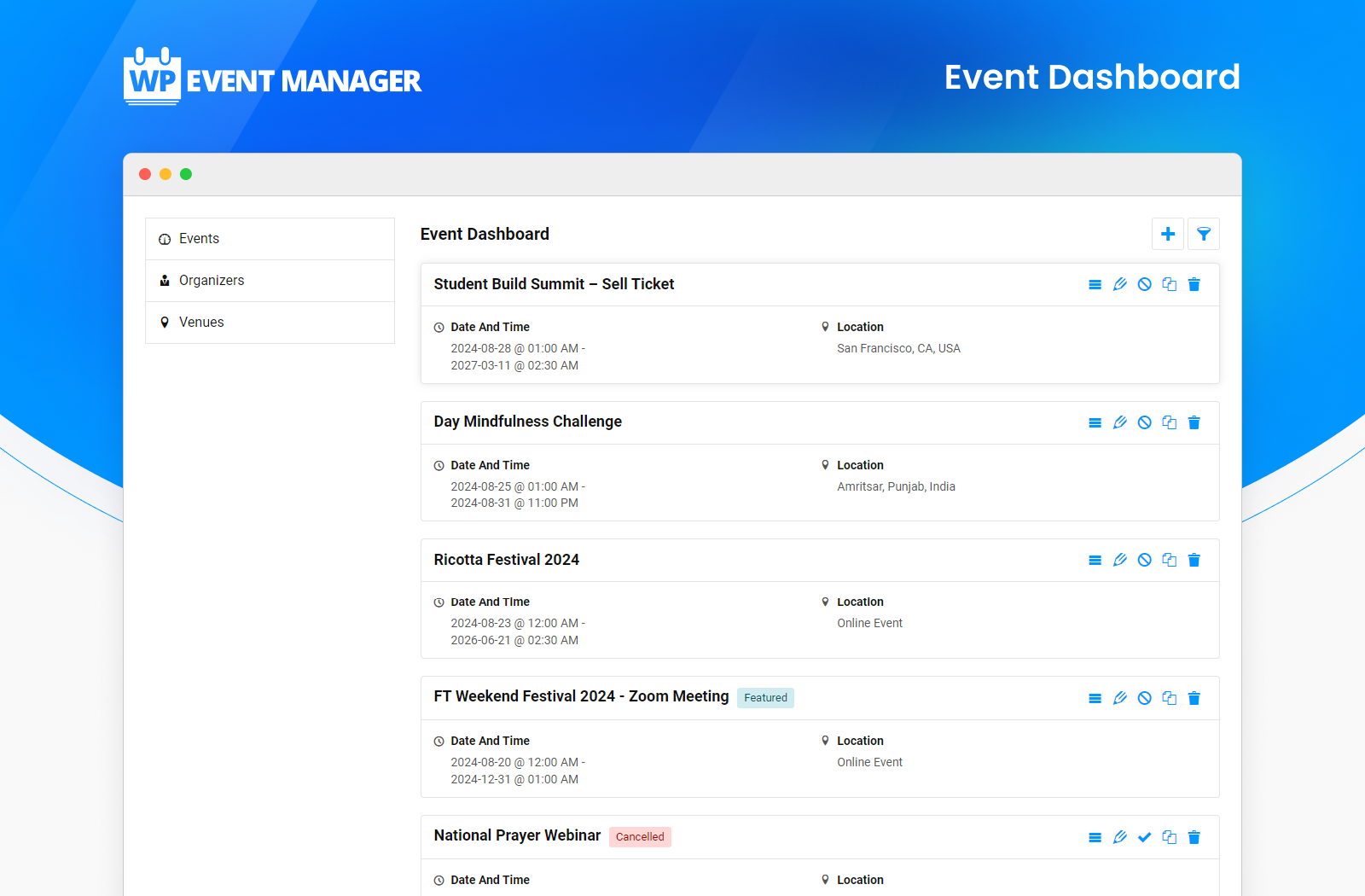 <p>Event Dashboard - Frontend</p>