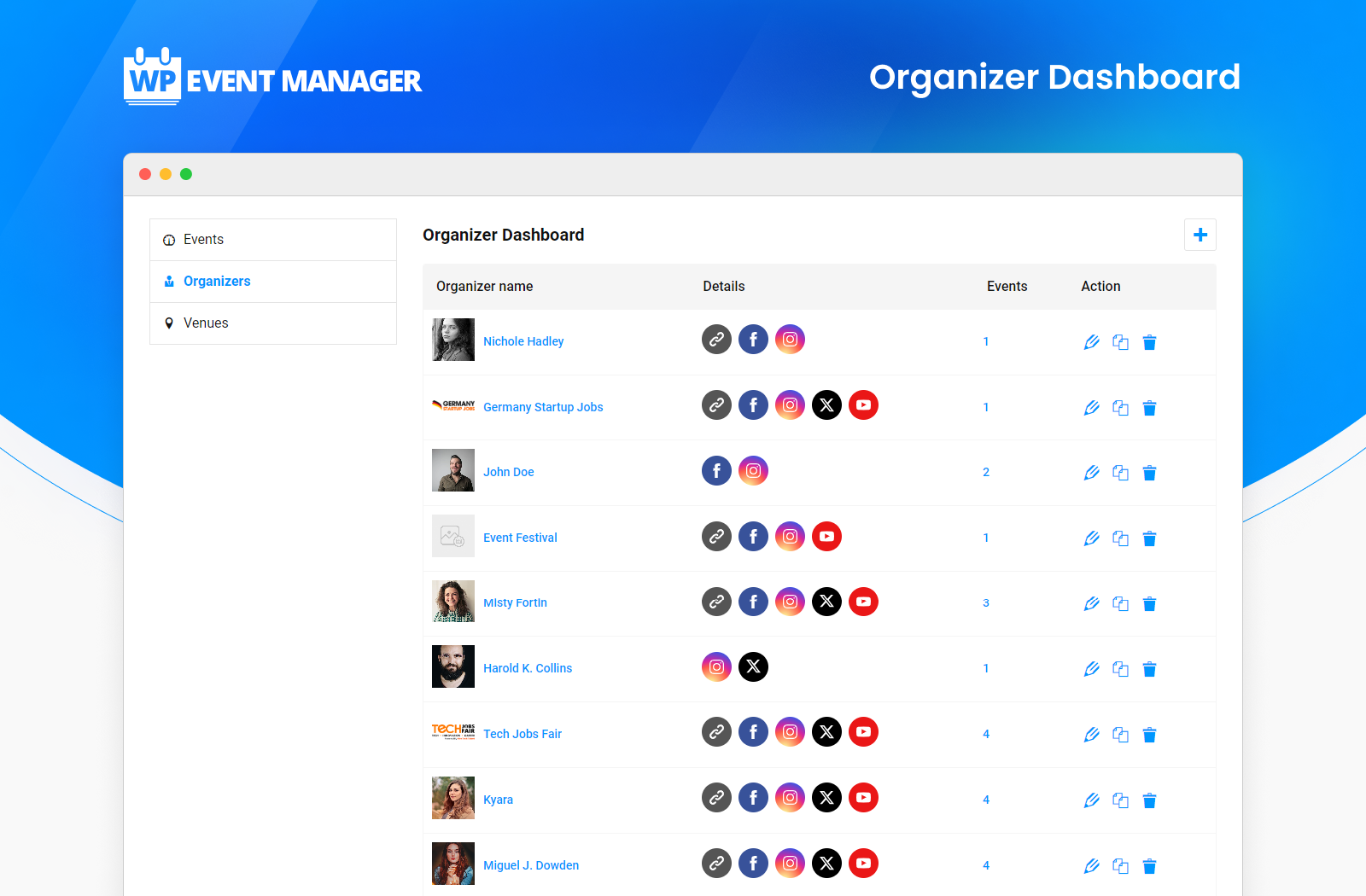 <p>Organizer Dashboard - Frontend</p>