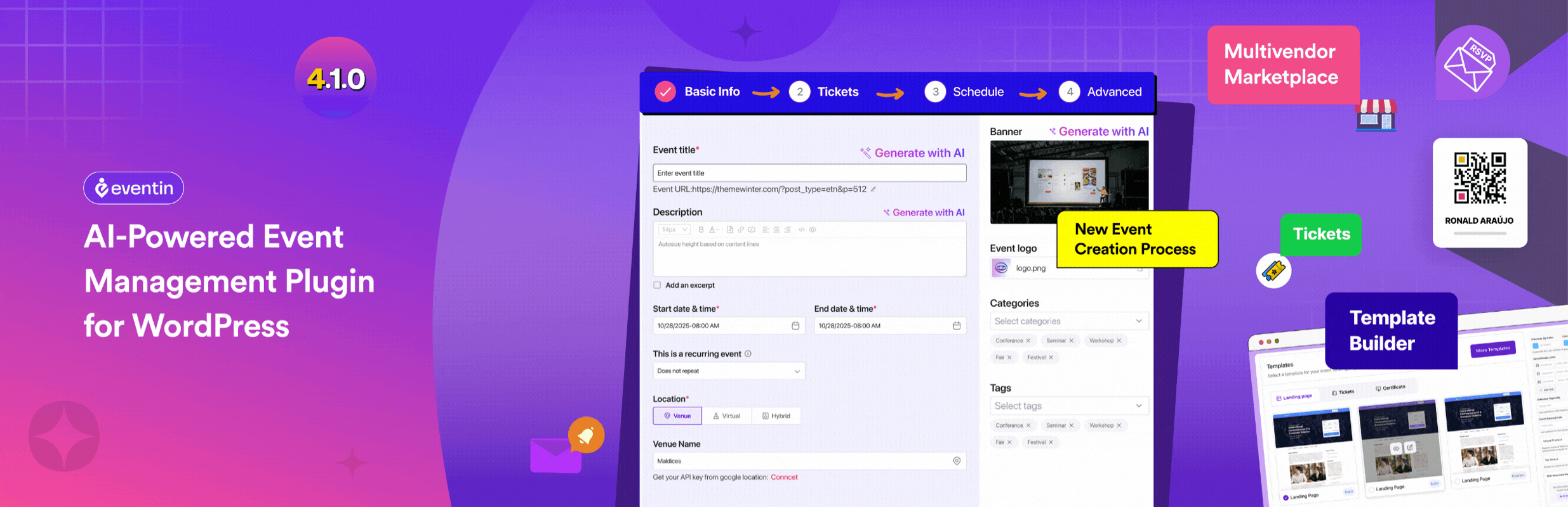 Eventin – Event Manager, Event Booking, Calendar, Tickets and Registration Plugin (AI Powered)