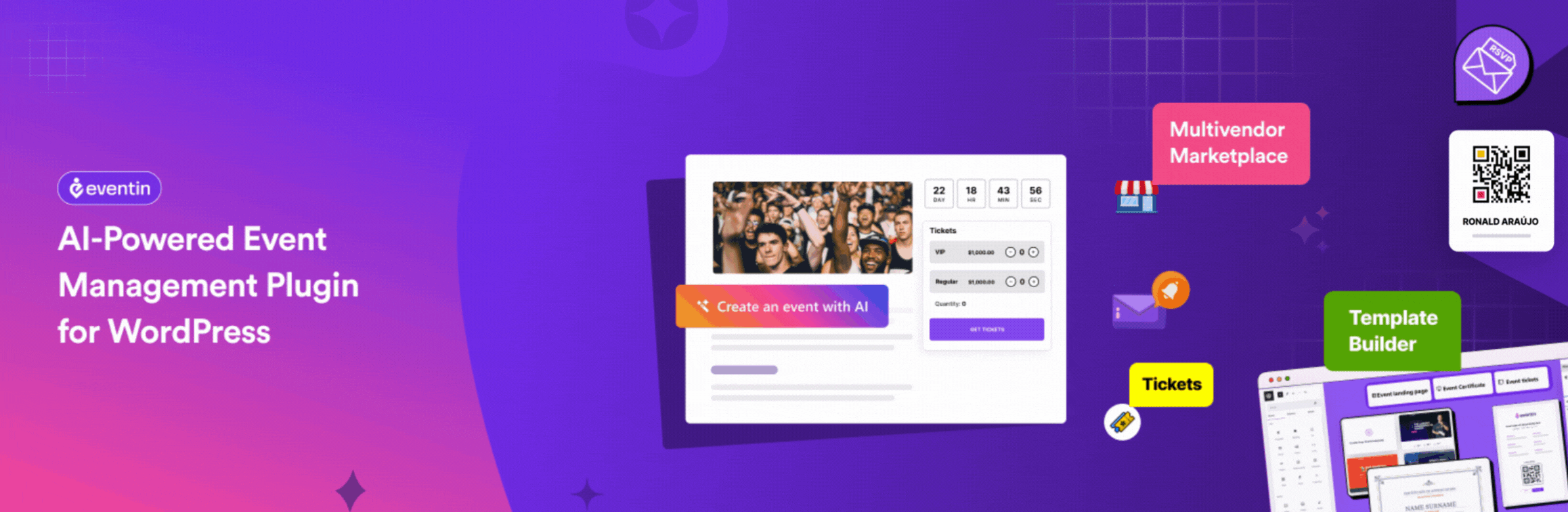 Eventin – Event Manager, Events Calendar, Booking, Tickets and Registration