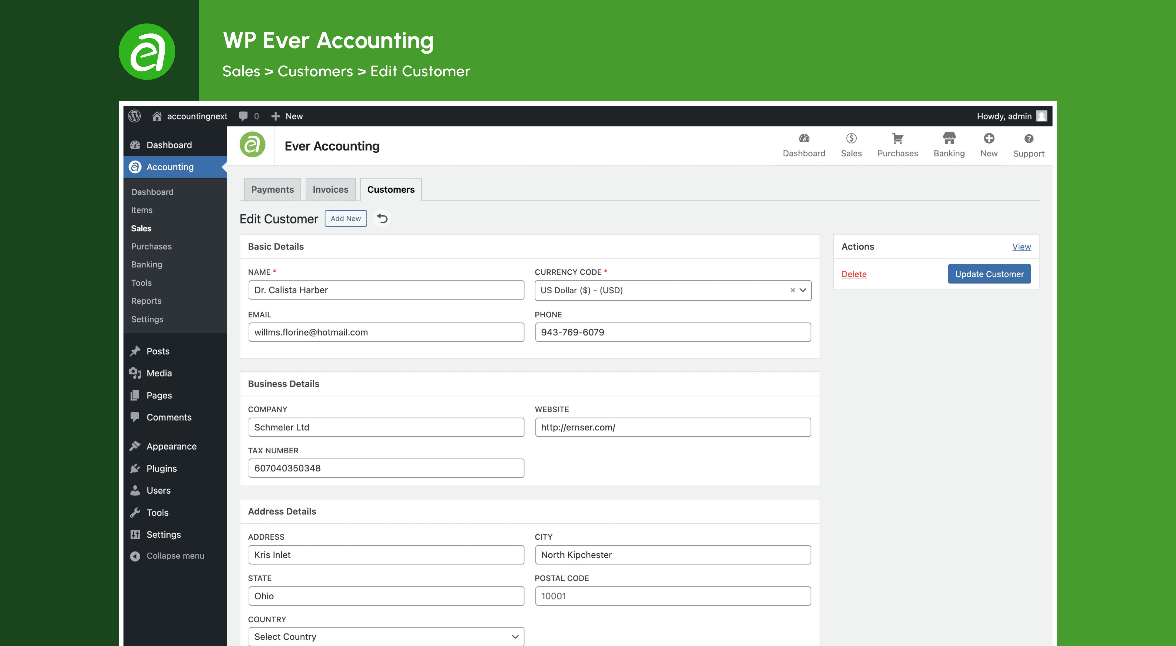 Add/Edit Customer: Create or edit customers with ease.